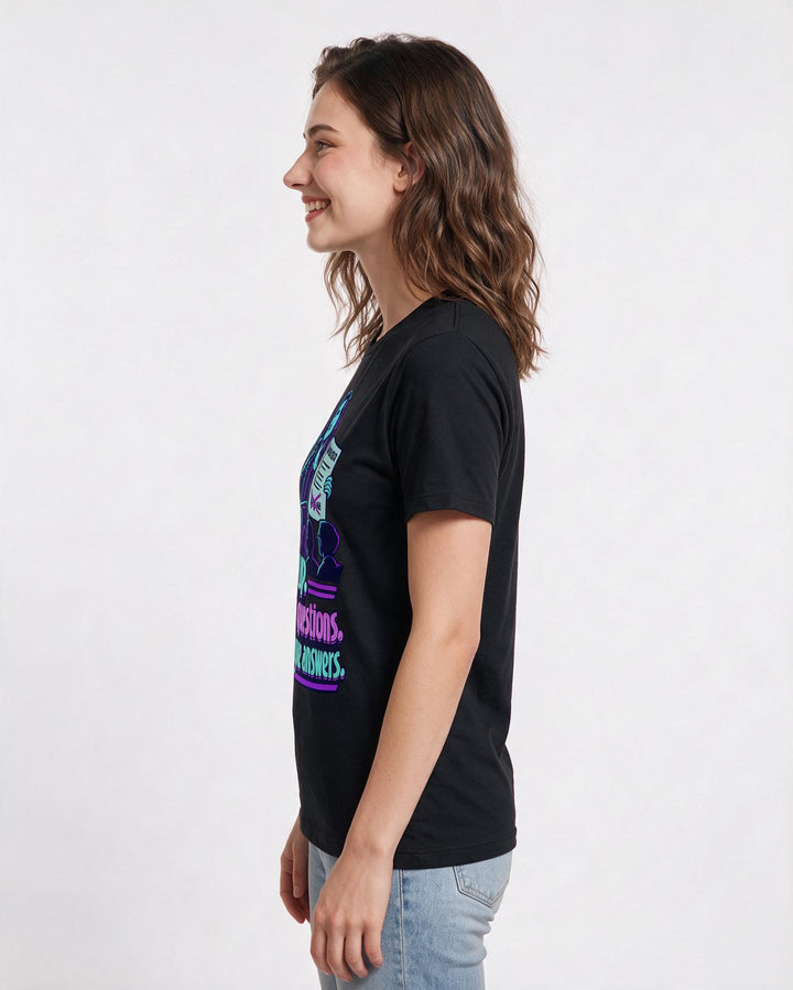 Political Statement Black T-Shirt for Women – Everyday Expression Graphic Tee product image 2