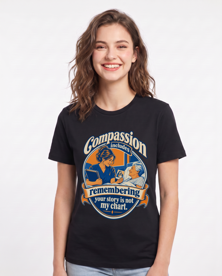 Nurse Black T-Shirt for Women – Nursing Life Graphic Tee product image 3