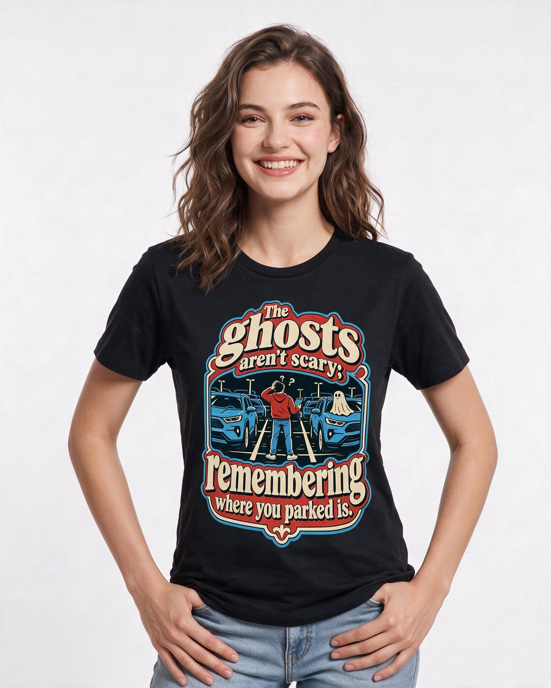 Halloween Black T-Shirt for Women – Halloween Theme Graphic Tee product image 1