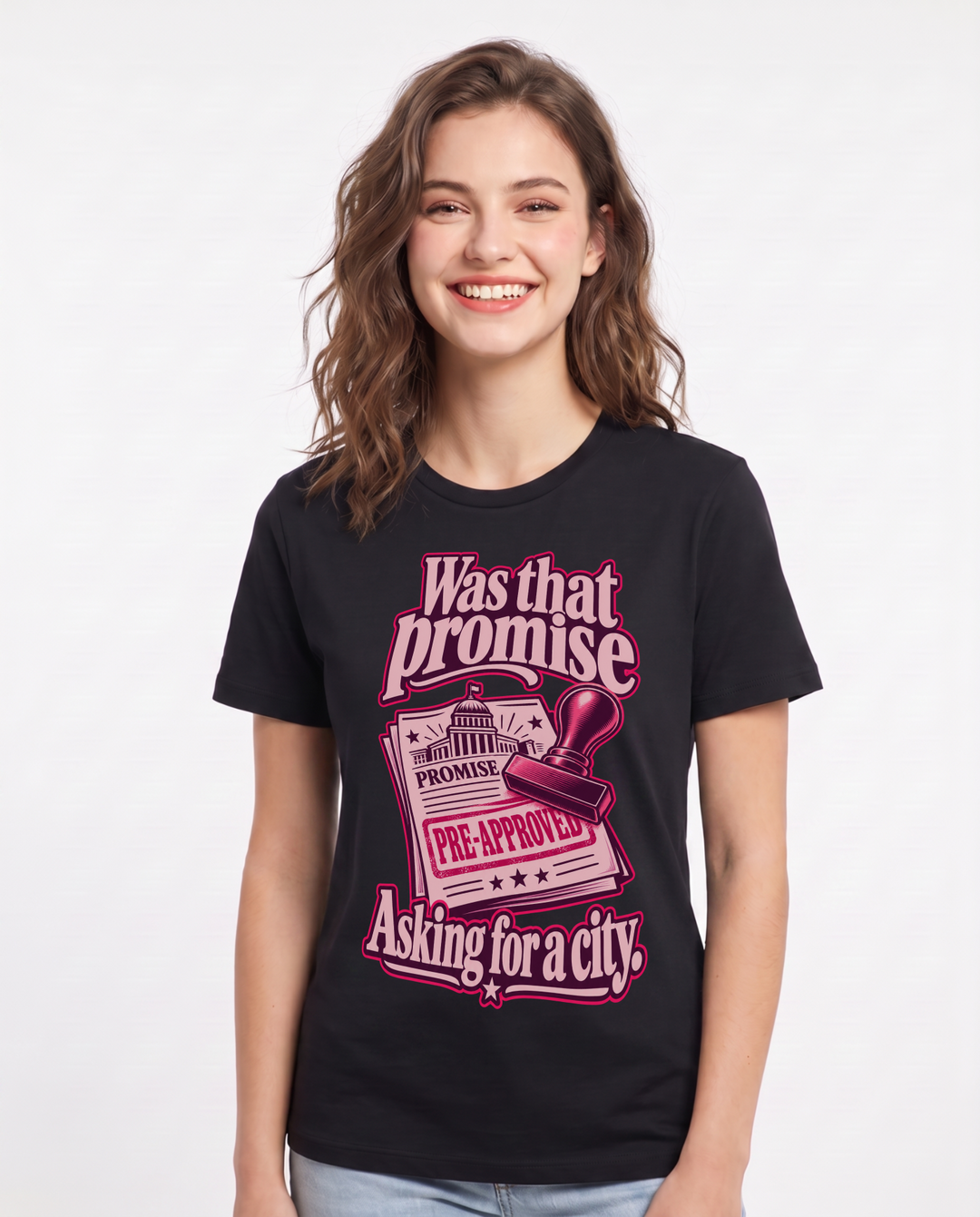 Political Statement Black T-Shirt for Women – Everyday Expression Graphic Tee product image 3