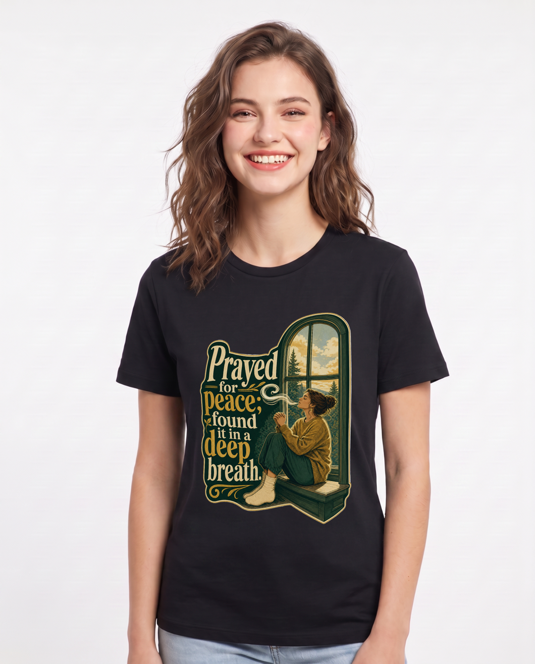 Christian Faith Black T-Shirt for Women – Everyday Expression Graphic Tee product image 3