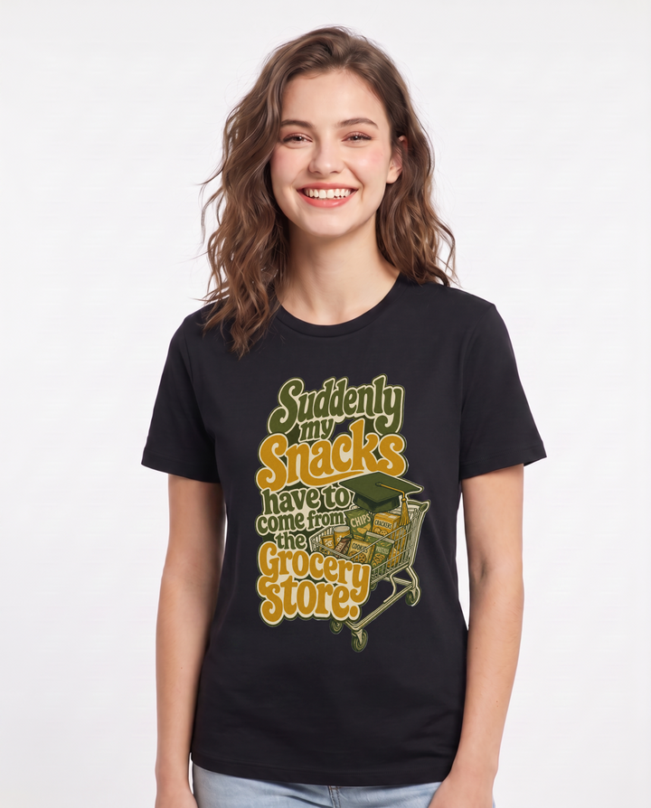 Graduation Black T-Shirt for Women – Everyday Expression Graphic Tee product image 3