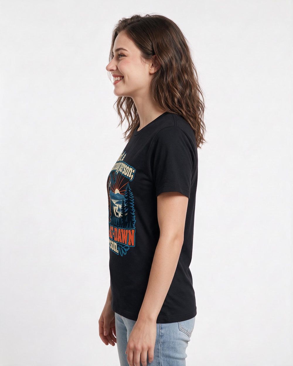 Hunting Black T-Shirt for Women – Everyday Expression Graphic Tee product image 2