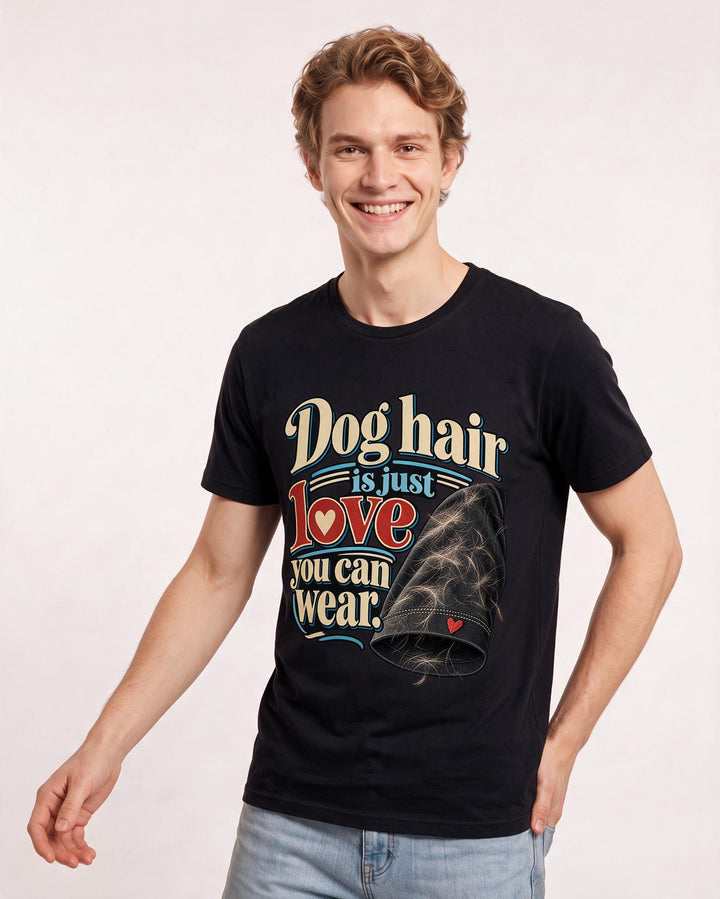 Dog Lover Black T-Shirt for Men – Everyday Expression Graphic Tee product image 1