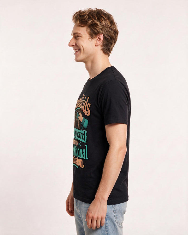 Grandparent Black T-Shirt for Men – Everyday Expression Graphic Tee product image 2
