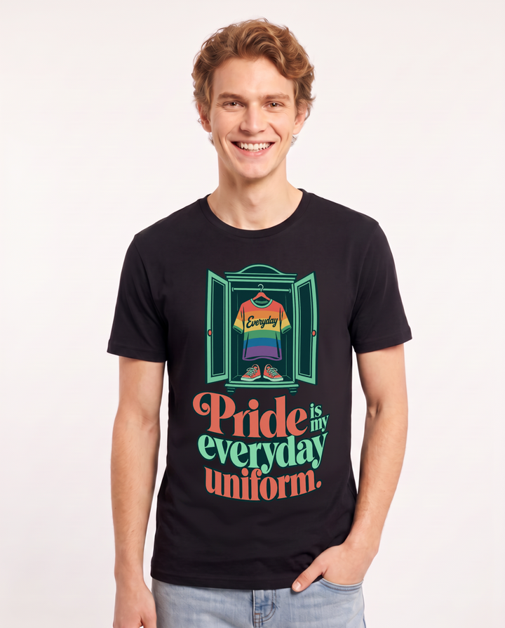 Pride Black T-Shirt for Men – Everyday Expression Graphic Tee product image 3