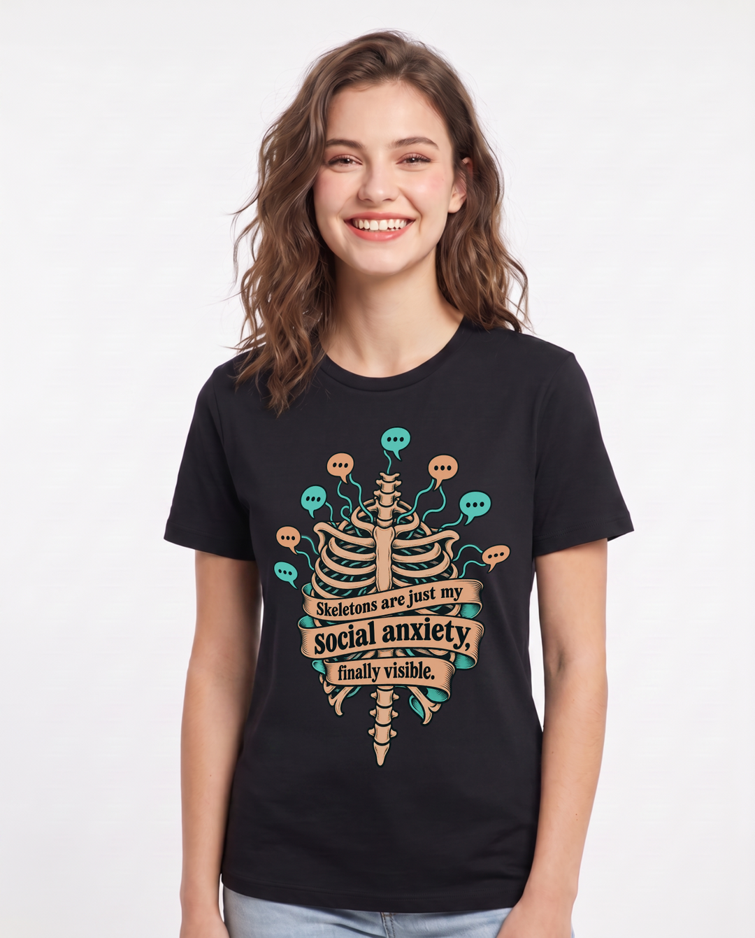 Halloween Black T-Shirt for Women – Halloween Theme Graphic Tee product image 3