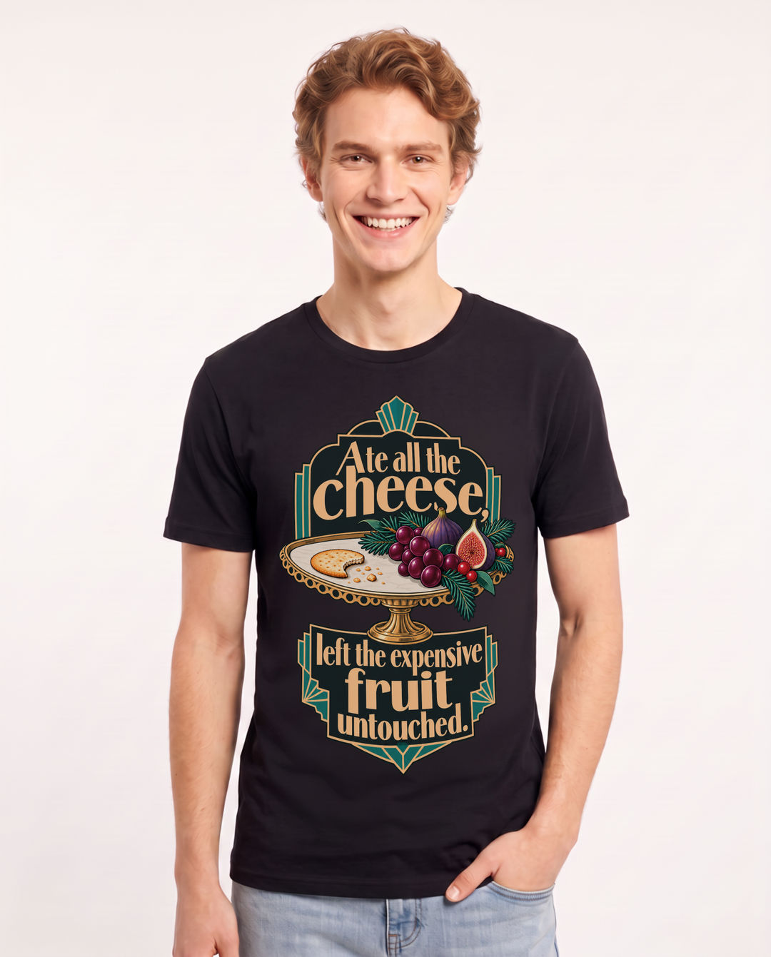 Christmas Black T-Shirt for Men – Holiday Theme Graphic Tee product image 3