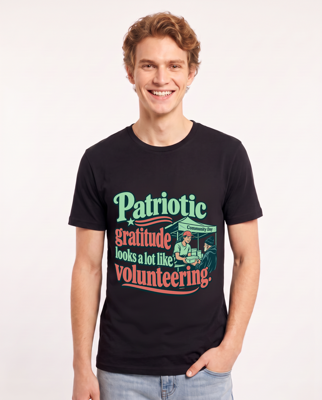 Patriotic Black T-Shirt for Men – Everyday Expression Graphic Tee product image 3