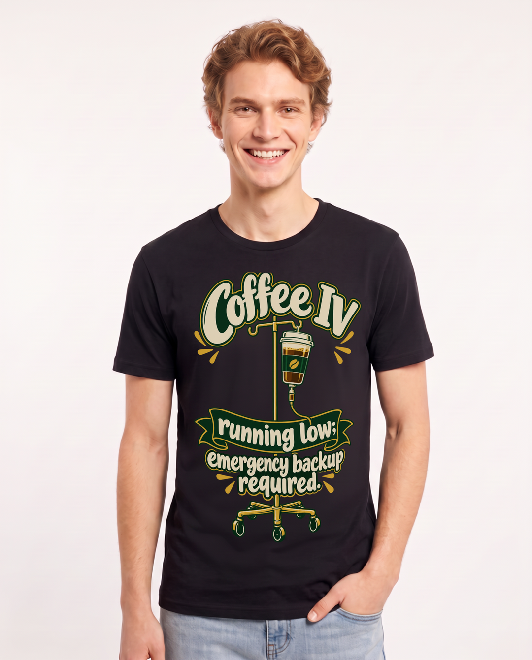 Nurse Black T-Shirt for Men – Nursing Life Graphic Tee product image 3