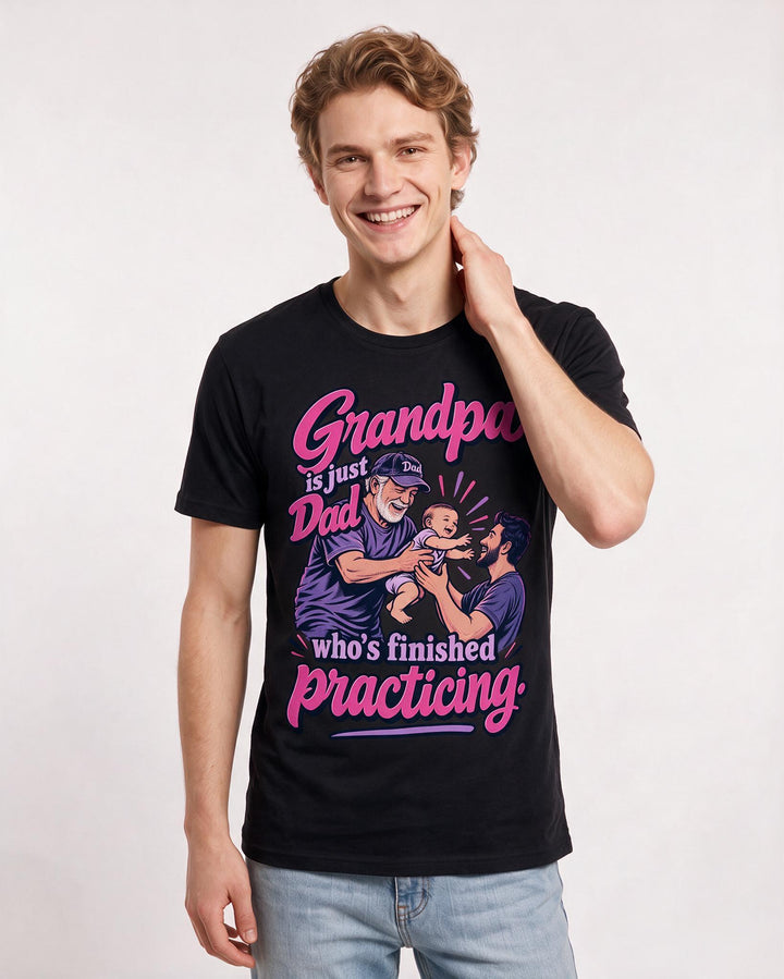 Grandpa Black T-Shirt for Men – Everyday Expression Graphic Tee product image 1