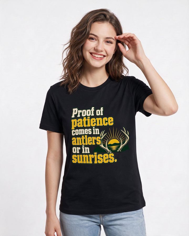 Hunting Black T-Shirt for Women – Everyday Expression Graphic Tee product image 1