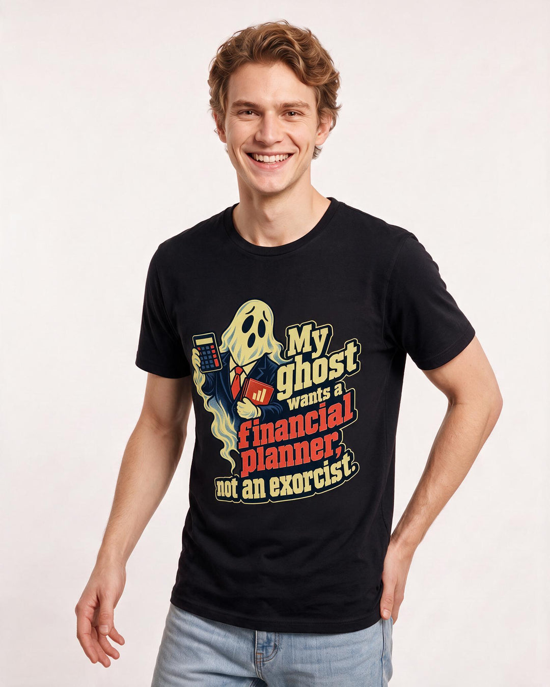Halloween Black T-Shirt for Men – Halloween Theme Graphic Tee product image 1