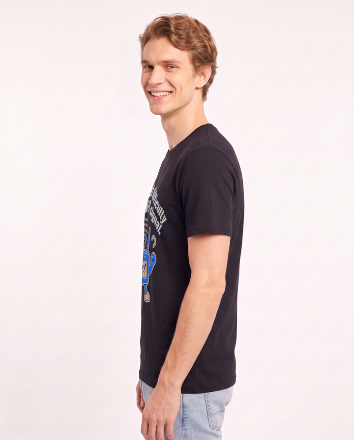 The hardest difficulty is my Wi-Fi signal. Men's Black T-Shirt product image 3