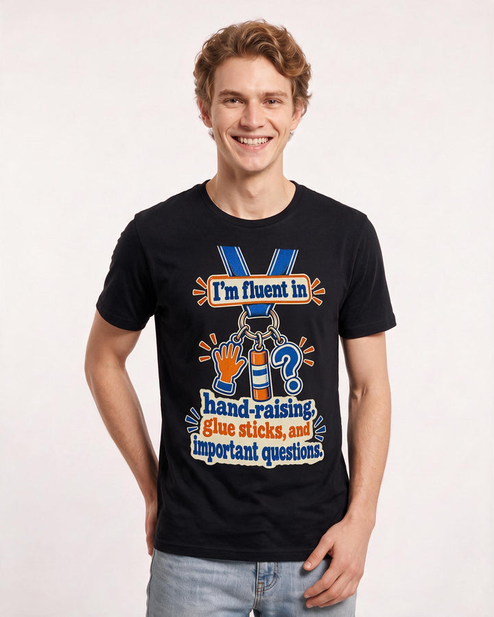 Teacher Black T-Shirt for Men – Everyday Expression Graphic Tee product image 1