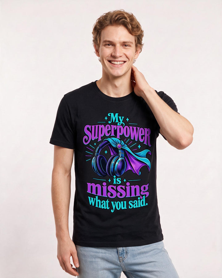 Neurodiversity Black T-Shirt for Men – Everyday Expression Graphic Tee product image 1