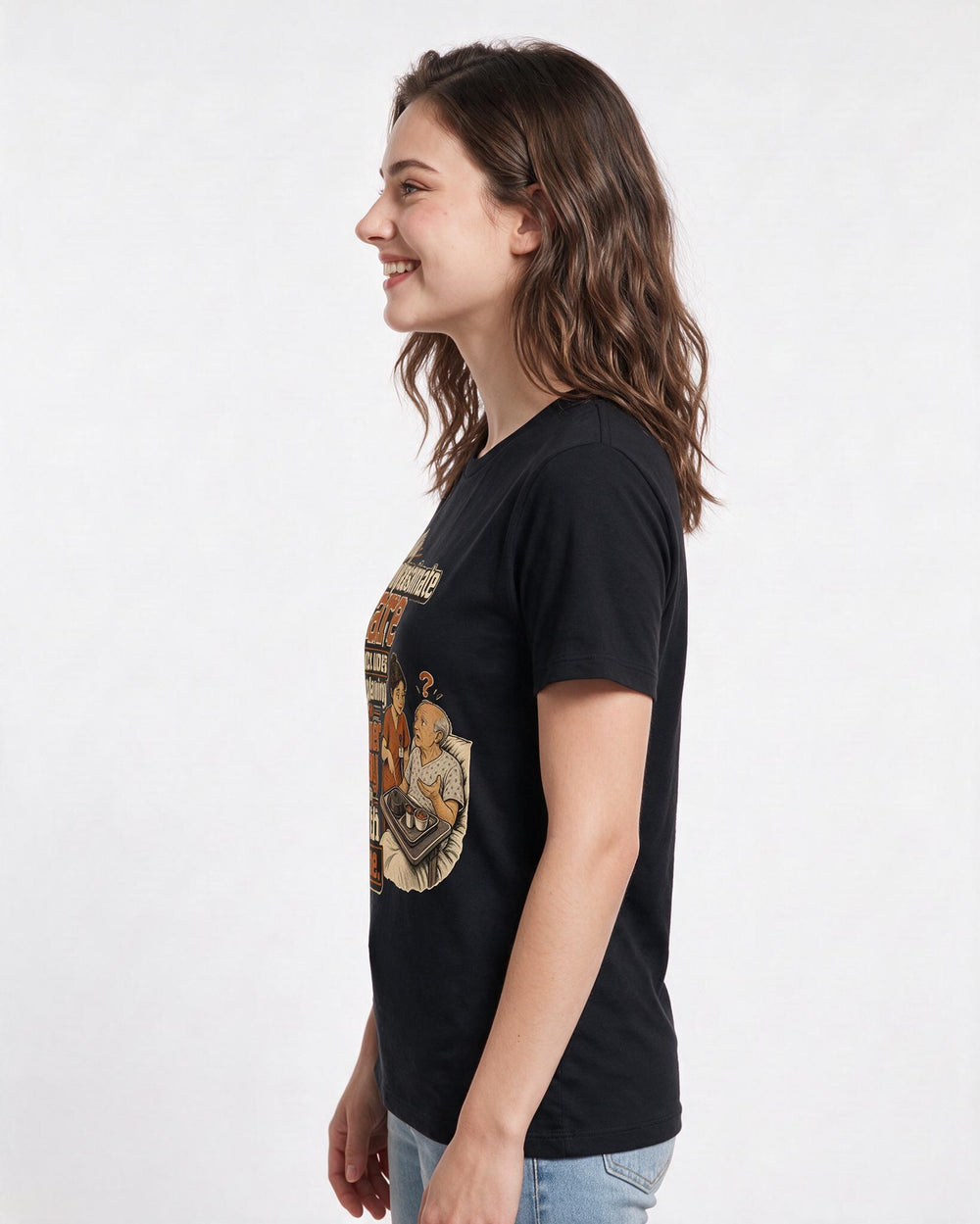 Nurse Black T-Shirt for Women – Nursing Life Graphic Tee product image 2