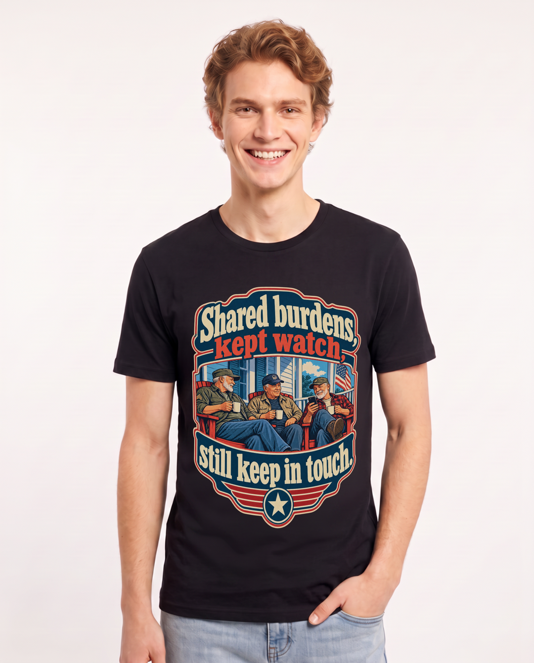 Veteran Black T-Shirt for Men – Everyday Expression Graphic Tee product image 3