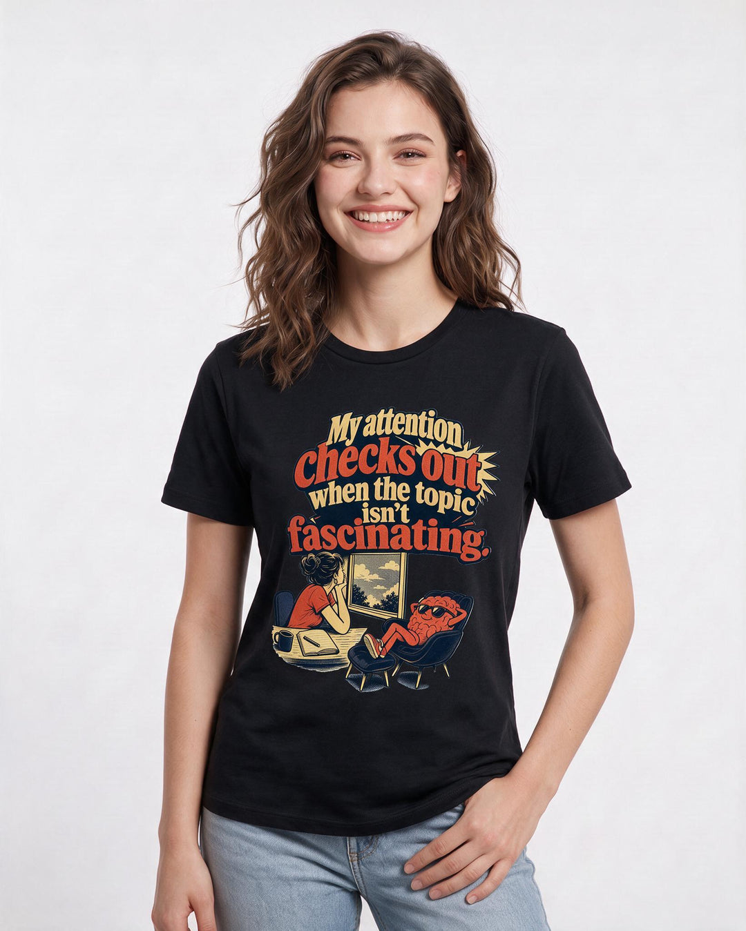 Neurodiversity Black T-Shirt for Women – Everyday Expression Graphic Tee product image 1