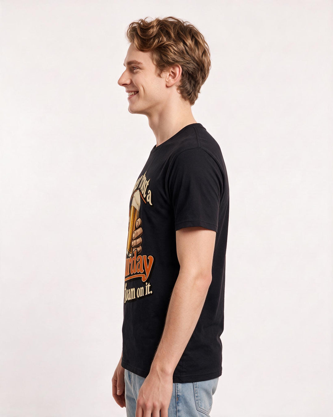 Beer Black T-Shirt for Men – Everyday Expression Graphic Tee product image 2