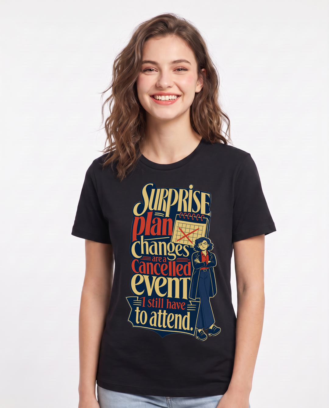 Neurodiversity Black T-Shirt for Women – Everyday Expression Graphic Tee product image 3