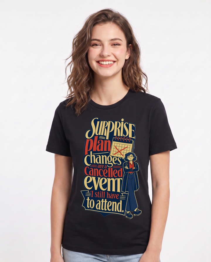 Neurodiversity Black T-Shirt for Women – Everyday Expression Graphic Tee product image 3