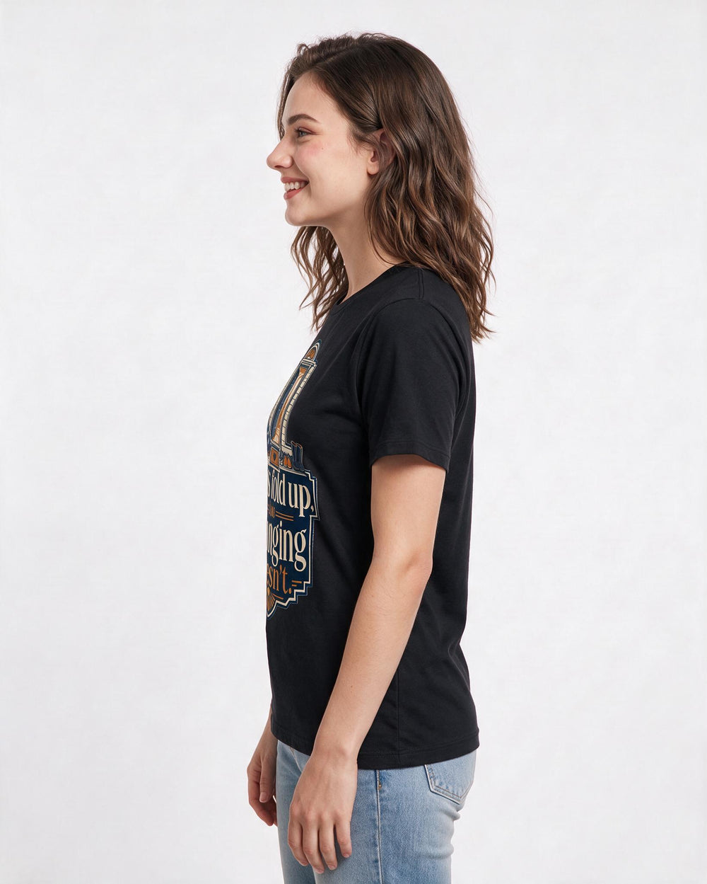 Patriotic Black T-Shirt for Women – Everyday Expression Graphic Tee product image 2