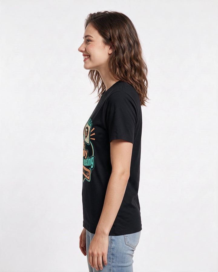 Beer Black T-Shirt for Women – Everyday Expression Graphic Tee product image 2