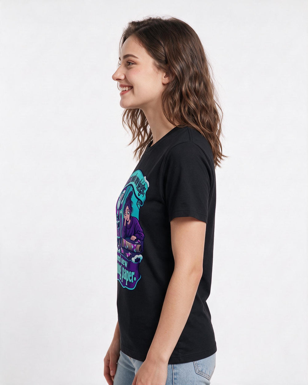 Christmas Black T-Shirt for Women – Holiday Theme Graphic Tee product image 2