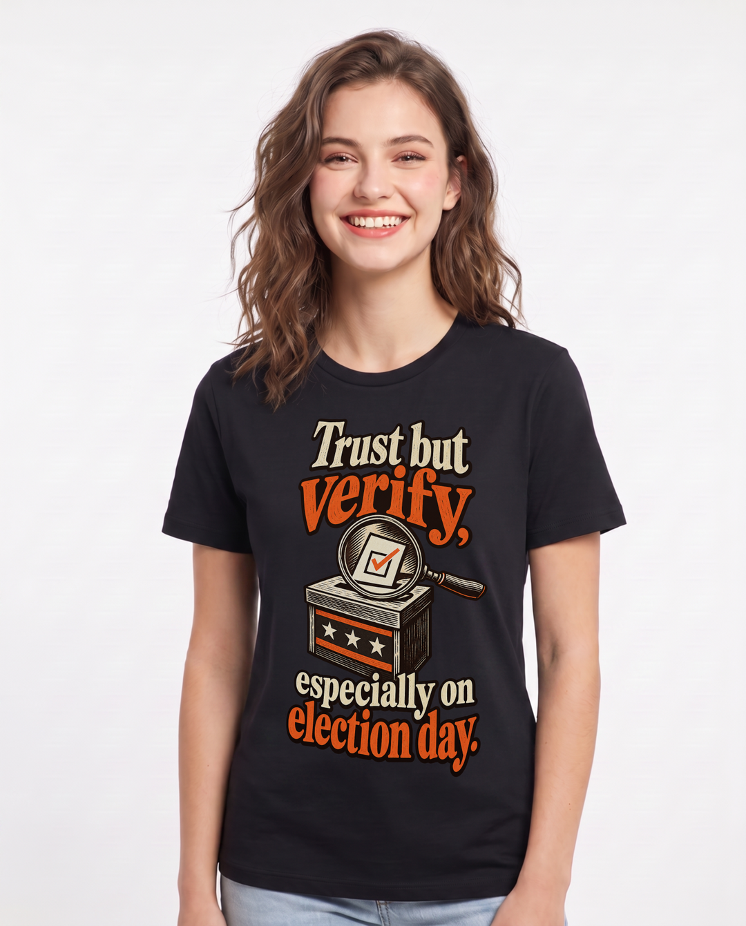 Political Statement Black T-Shirt for Women – Everyday Expression Graphic Tee product image 3