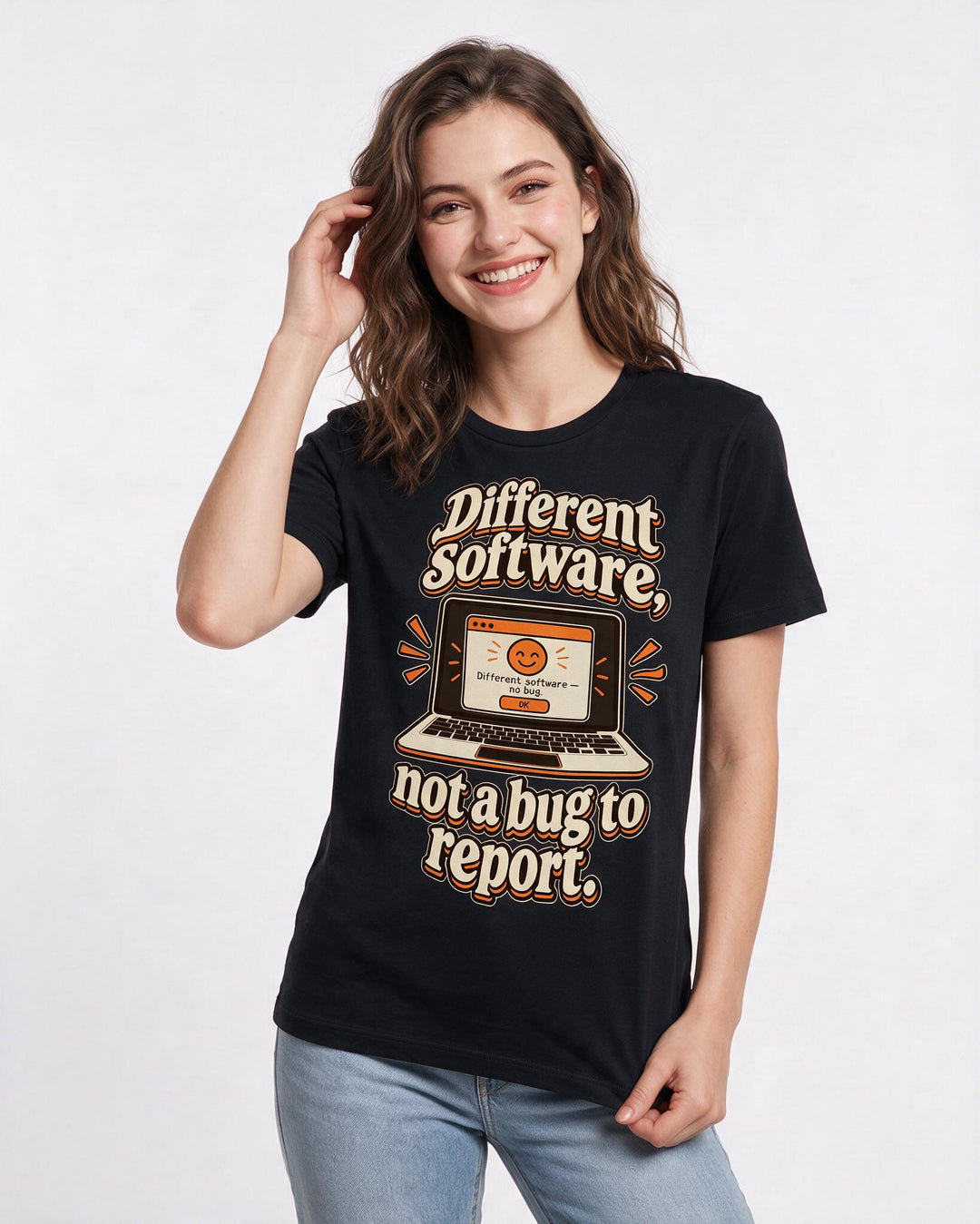 Neurodiversity Black T-Shirt for Women – Everyday Expression Graphic Tee product image 1