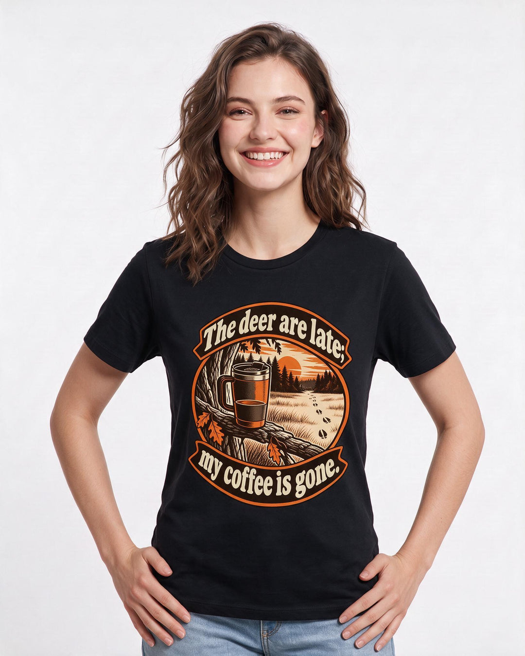 Hunting Black T-Shirt for Women – Everyday Expression Graphic Tee product image 1
