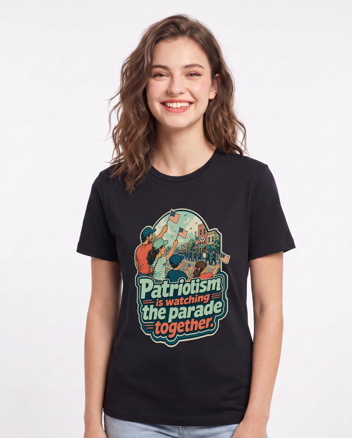 Patriotic Black T-Shirt for Women – Everyday Expression Graphic Tee product image 3