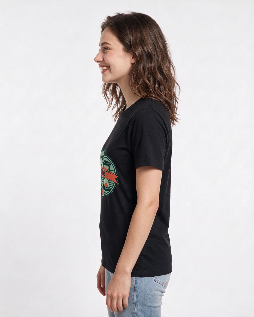 Graphic Women's Black T-Shirt - I procrastinated so long, my deadline product image 2