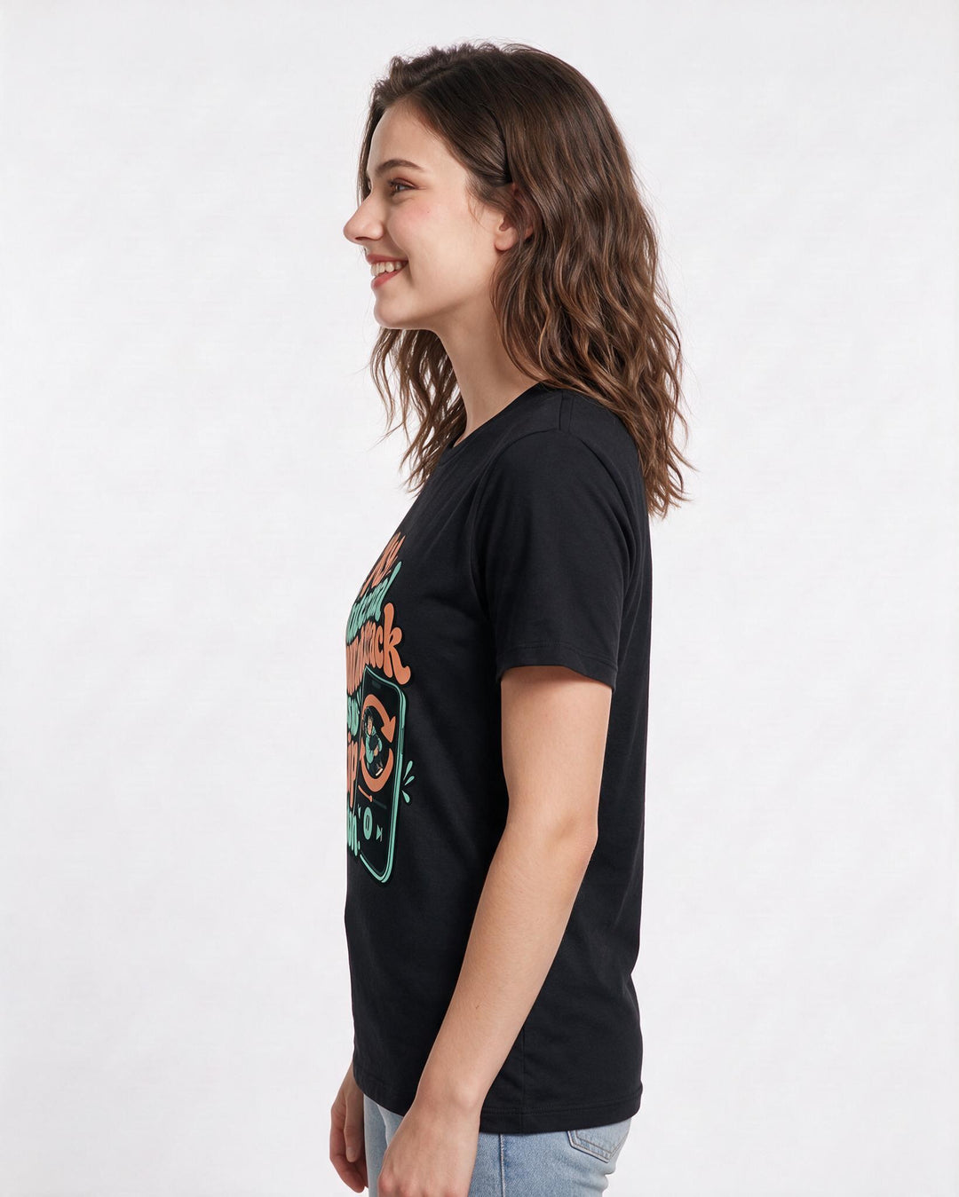 Neurodiversity Black T-Shirt for Women – Everyday Expression Graphic Tee product image 2