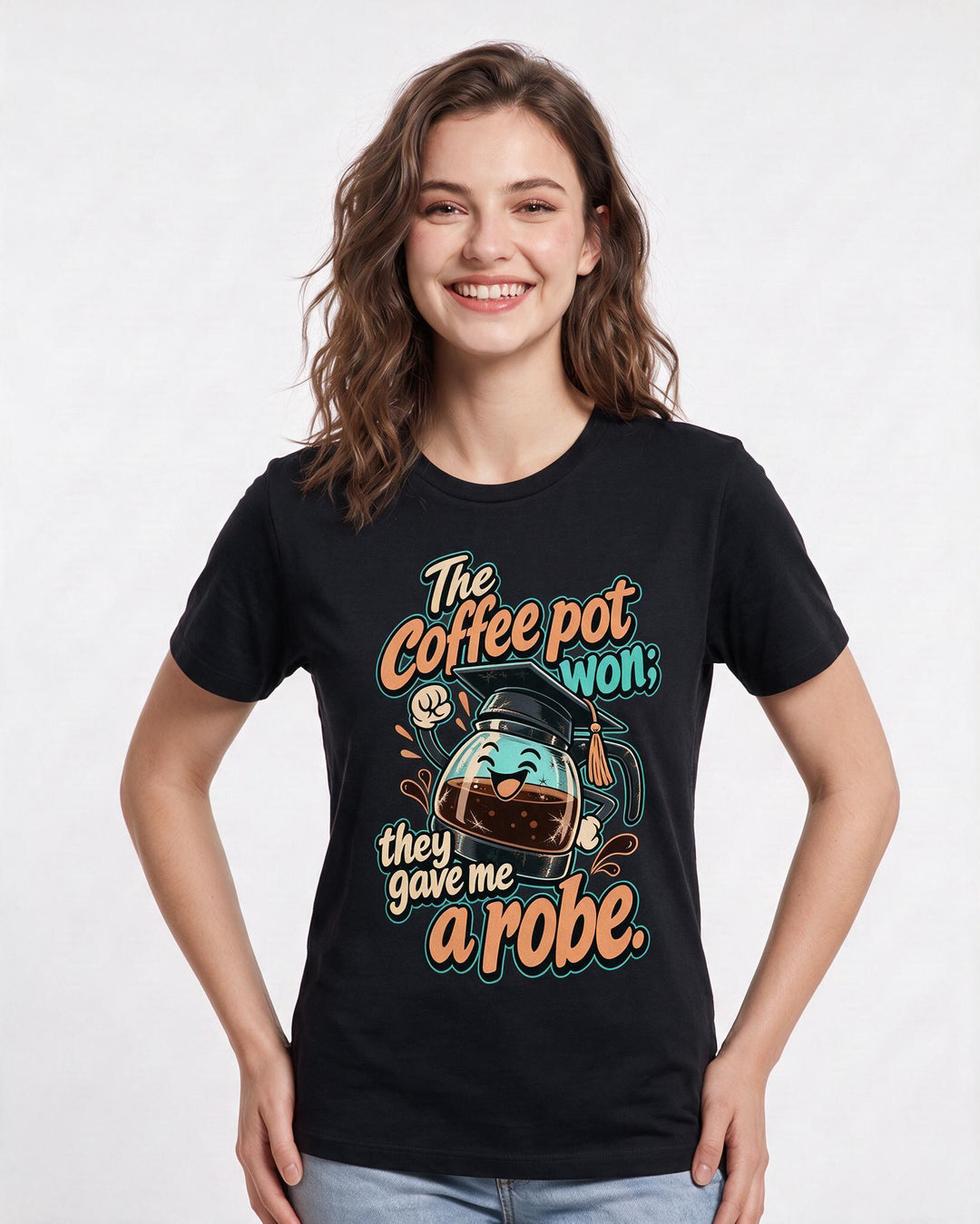 Graduation Black T-Shirt for Women – Everyday Expression Graphic Tee product image 1