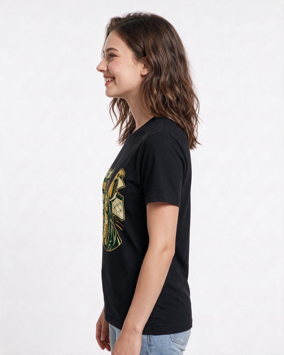 Beer Black T-Shirt for Women – Everyday Expression Graphic Tee product image 2