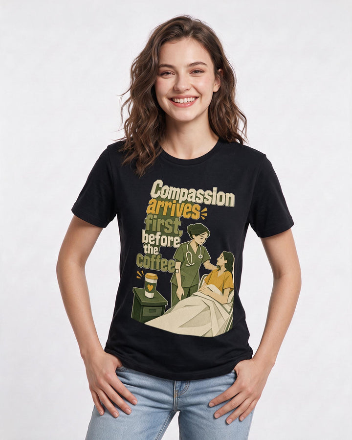 Nurse Black T-Shirt for Women – Nursing Life Graphic Tee product image 1