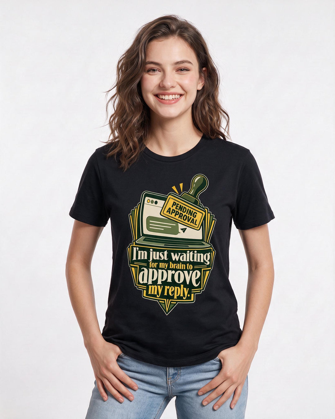 Meme Black T-Shirt for Women – Everyday Expression Graphic Tee product image 1