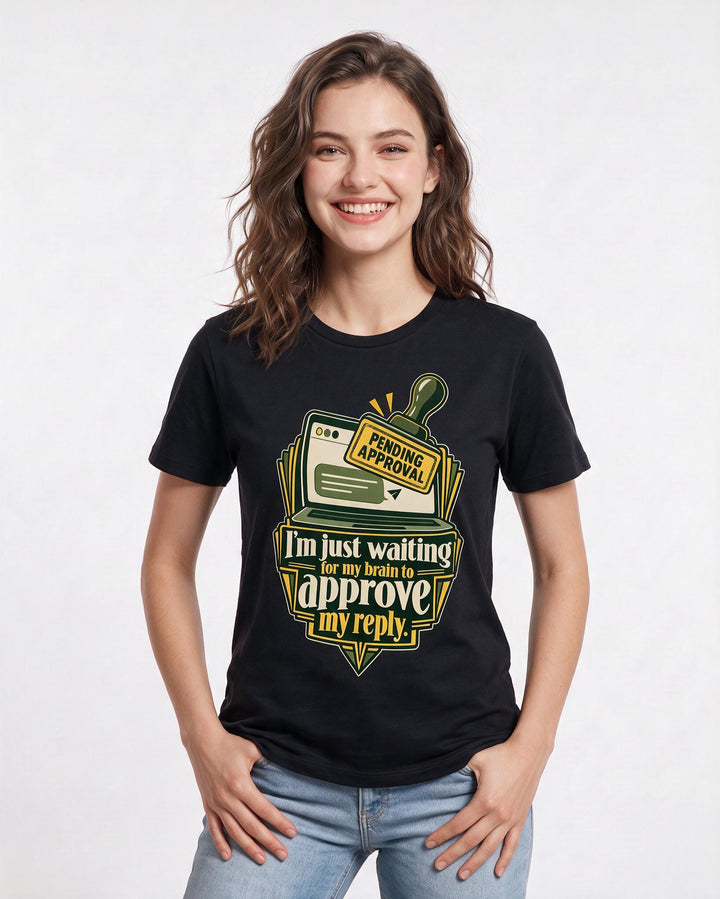 Meme Black T-Shirt for Women – Everyday Expression Graphic Tee product image 1