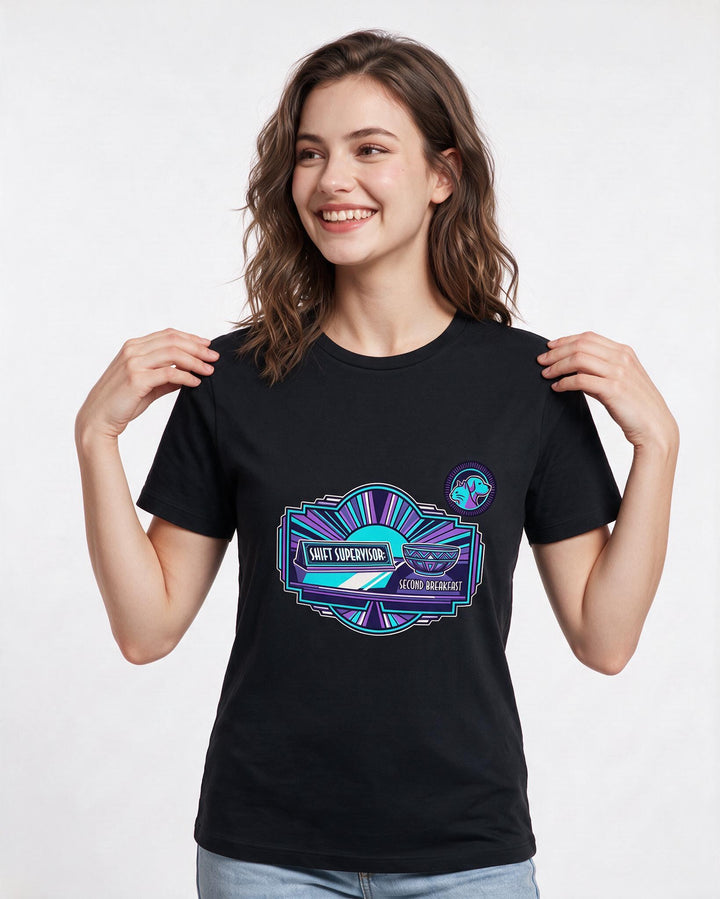 Cat Lover Black T-Shirt for Women – Everyday Expression Graphic Tee product image 1