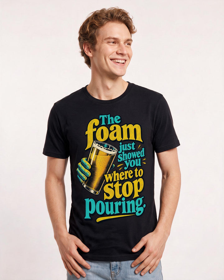 Beer Black T-Shirt for Men – Everyday Expression Graphic Tee product image 1