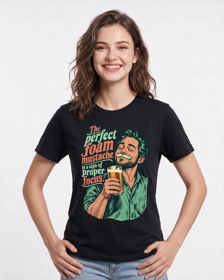 Beer Black T-Shirt for Women – Everyday Expression Graphic Tee product image 1