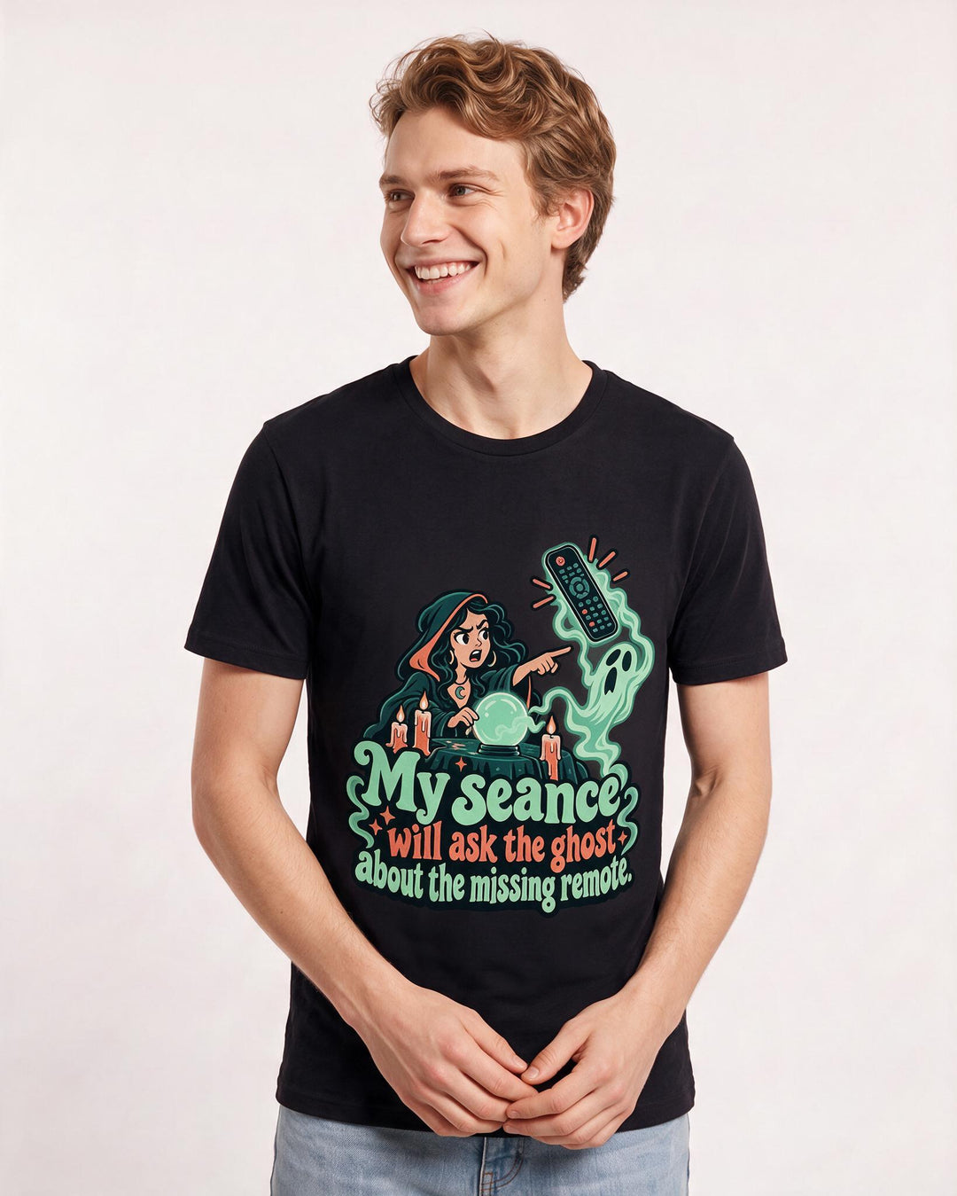 Halloween Black T-Shirt for Men – Halloween Theme Graphic Tee product image 1