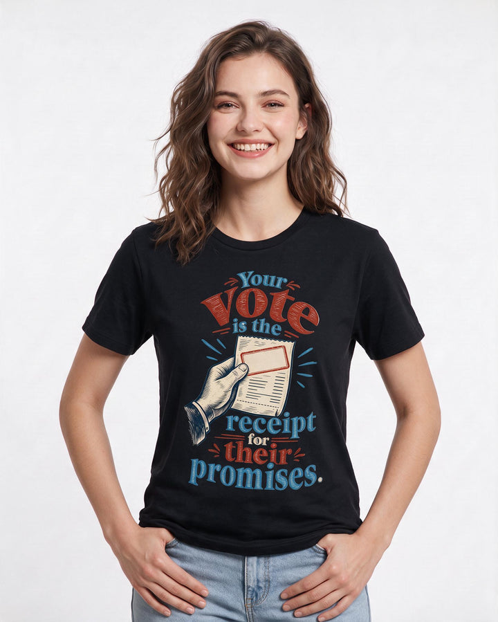 Political Statement Black T-Shirt for Women – Everyday Expression Graphic Tee product image 1