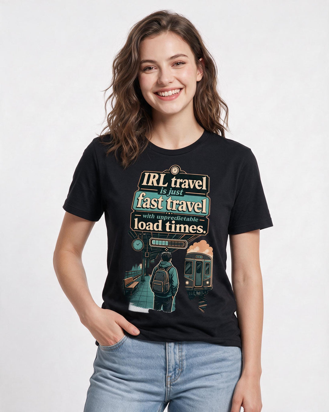 Gaming Black T-Shirt for Women – Game Night Graphic Tee product image 1