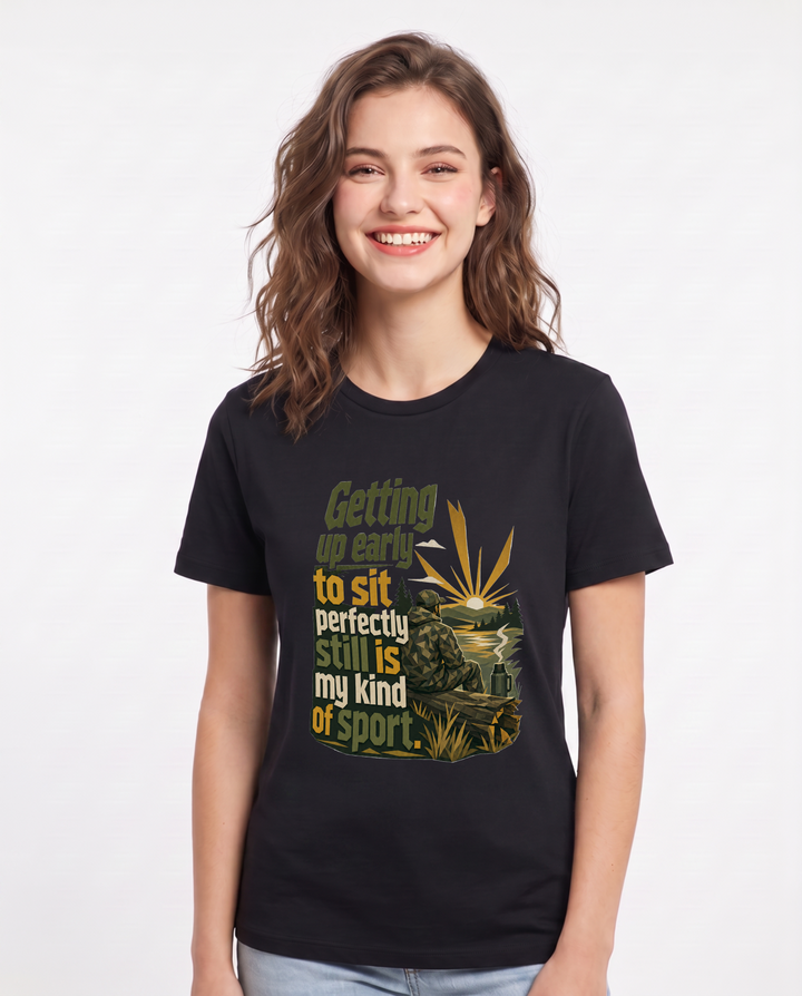 Hunting Black T-Shirt for Women – Everyday Expression Graphic Tee product image 1