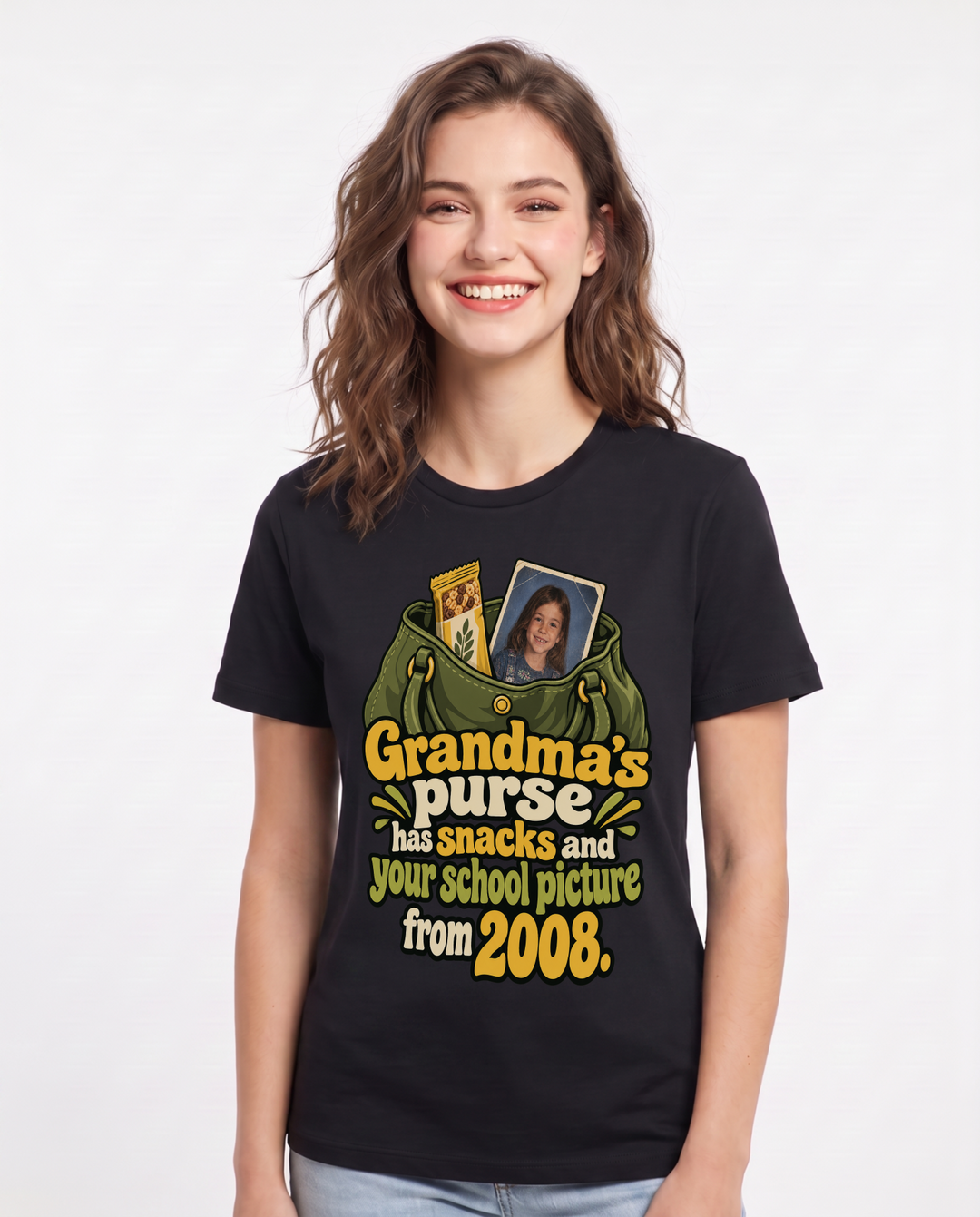 Grandparent Black T-Shirt for Women – Everyday Expression Graphic Tee product image 3