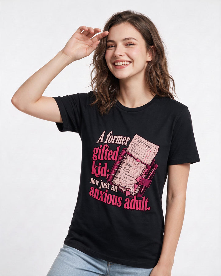 Meme Black T-Shirt for Women – Everyday Expression Graphic Tee product image 1