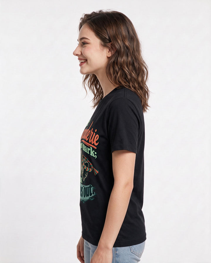 Veteran Black T-Shirt for Women – Everyday Expression Graphic Tee product image 2